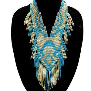 Bohemian Western Seed Beaded Necklace by Anthropologie